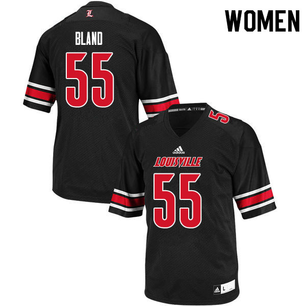Women #55 Micah Bland Louisville Cardinals College Football Jerseys Sale-Black